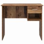 Escritorio con cajón Madera envejecida 90 x 49 x 75 cm en Oficina | Comprar online en Foru.es