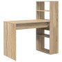Escritorio Roble Sonoma 113 x 54 x 120 cm Madera de ingeniería en Oficina | Comprar online en Foru.es