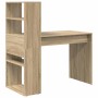 Escritorio Roble Sonoma 113 x 54 x 120 cm Madera de ingeniería en Oficina | Comprar online en Foru.es