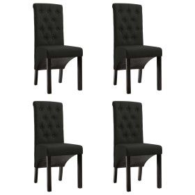 Sillas de comedor 4 unidades de tela negra de vidaXL, Sillas de comedor - Ref: Foro24-276975, Precio: 371,02 €, Descuento: %