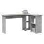Escritorio Gris Concreto 142 x 102 x 73 cm Madera de ingeniería en Oficina | Comprar online en Foru.es