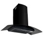 Campana extractora pared 90 cm acero inoxidable 756 m³/h negro de vidaXL, Extractores - Ref: Foro24-50708, Precio: 239,99 €, ...