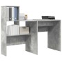 Escritorio con estante Gris Concreto 131,5 x 50 x 106,5 cm en Oficina | Comprar online en Foru.es