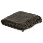 Manta de algodón gris antracita/marrón 220x250 cm de vidaXL, Mantas - Ref: Foro24-133751, Precio: 62,34 €, Descuento: %