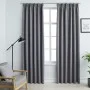 Blackout curtains with hooks 2 units gray 140x175 cm by vidaXL, Curtains and curtains - Ref: Foro24-134430, Price: 30,41 €, D...