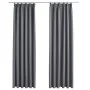 Blackout curtains with hooks 2 units gray 140x175 cm by vidaXL, Curtains and curtains - Ref: Foro24-134430, Price: 30,41 €, D...