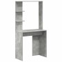 Escritorio con estante Gris Concreto 78,5 x 37 x 154,5 cm en Oficina | Comprar online en Foru.es