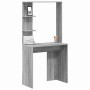 Escritorio con estante Gris Sonoma 78,5 x 37 x 154,5 cm en Oficina | Comprar online en Foru.es