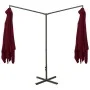 Sombrilla doble con poste de acero rojo burdeos 600x300 cm de vidaXL, Sombrillas - Ref: Foro24-312558, Precio: 162,96 €, Desc...