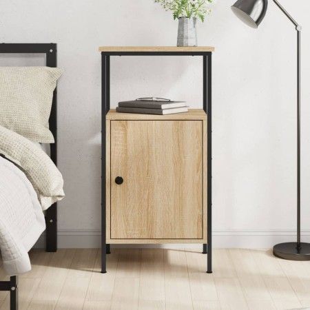 Mesita de noche madera de ingeniería roble Sonoma 41x31x80 cm de vidaXL, Mesitas de noche - Ref: Foro24-825925, Precio: 45,33...