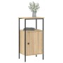 Mesita de noche madera de ingeniería roble Sonoma 41x31x80 cm de vidaXL, Mesitas de noche - Ref: Foro24-825925, Precio: 45,33...