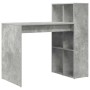 Escritorio con estante Gris Concreto 108 x 55 x 103.5 cm en Oficina | Comprar online en Foru.es