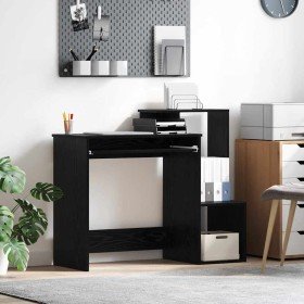 Escritorio Roble Negro 106 x 41 x 88.5 cm Madera de ingeniería en Oficina | Comprar online en Foru.es
