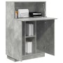 Escritorio con estante Gris Concreto 71.5 x 31.5 x 106.5 cm en Oficina | Comprar online en Foru.es