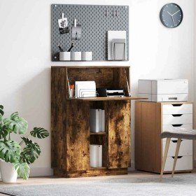 Escritorio con estante Roble ahumado 71.5 x 31.5 x 106.5 cm en Oficina | Comprar online en Foru.es