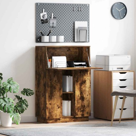 Escritorio con estante Roble ahumado 71.5 x 31.5 x 106.5 cm en Oficina | Comprar online en Foru.es