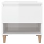 Mesitas de noche 2 uds contrachapada blanco brillo 50x46x50 cm de vidaXL, Mesitas de noche - Ref: Foro24-819537, Precio: 60,1...