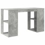 Escritorio con estante Gris Concreto 130 x 50.5 x 75 cm en Oficina | Comprar online en Foru.es