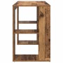 Escritorio con estante Madera envejecida 130 x 50.5 x 75 cm en Oficina | Comprar online en Foru.es