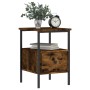 Mesita de noche madera de ingeniería roble ahumado 34x36x50 cm de vidaXL, Mesitas de noche - Ref: Foro24-826047, Precio: 40,5...