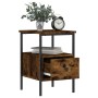 Mesita de noche madera de ingeniería roble ahumado 34x36x50 cm de vidaXL, Mesitas de noche - Ref: Foro24-826047, Precio: 40,5...