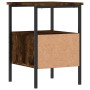Mesita de noche madera de ingeniería roble ahumado 34x36x50 cm de vidaXL, Mesitas de noche - Ref: Foro24-826047, Precio: 40,5...