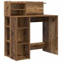 Escritorio con estante Madera envejecida 90 x 48 x 101,5 cm en Oficina | Comprar online en Foru.es