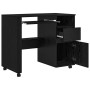 Escritorio con Ruedas con cajón Roble Negro 91 x 50 x 77 cm en Oficina | Comprar online en Foru.es