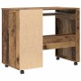 Escritorio con Ruedas Madera envejecida 91 x 50 x 77 cm en Oficina | Comprar online en Foru.es