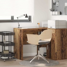 Escritorio con estante Madera envejecida 102 x 50 x 75 cm en Oficina | Comprar online en Foru.es