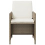 Set comedor de jardín 9 pzas con cojines ratán sintético beige en Conjuntos de jardín | Comprar online en Foru.es