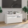 Mueble de TV con luces LED blanco brillante 75x35x40 cm de vidaXL, Muebles TV - Ref: Foro24-804403, Precio: 54,80 €, Descuent...