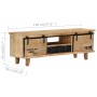 Mueble de TV de madera maciza de mango 120x30x40 cm de vidaXL, Muebles TV - Ref: Foro24-249873, Precio: 229,50 €, Descuento: %