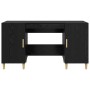 Escritorio Roble Negro 140 x 50 x 75 cm Madera contrachapada en Oficina | Comprar online en Foru.es
