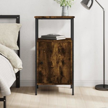 Mesita de noche madera de ingeniería roble ahumado 41x31x80 cm de vidaXL, Mesitas de noche - Ref: Foro24-825927, Precio: 41,1...