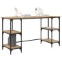 Escritorio con estante Roble artesanal 140 x 50 x 75 cm en Oficina | Comprar online en Foru.es