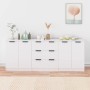 Aparador de 3 piezas madera contrachapada blanco de vidaXL, Aparadores - Ref: Foro24-3115780, Precio: 191,68 €, Descuento: %