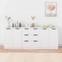 Aparador de 3 piezas madera contrachapada blanco de vidaXL, Aparadores - Ref: Foro24-3115780, Precio: 184,97 €, Descuento: %