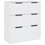 Aparador de 3 piezas madera contrachapada blanco de vidaXL, Aparadores - Ref: Foro24-3115780, Precio: 191,68 €, Descuento: %