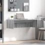 Escritorio Montado en la Pared Gris Sonoma 100 x 45 x 30 cm en Oficina | Comprar online en Foru.es