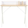Escritorio blanco y natural 80x50x84 cm en Oficina | Comprar online en Foru.es