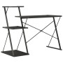 Escritorio con estantería negro 116x50x93 cm en Oficina | Comprar online en Foru.es
