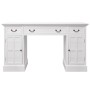 Escritorio de pedestal doble blanco 140x48x80 cm en Oficina | Comprar online en Foru.es