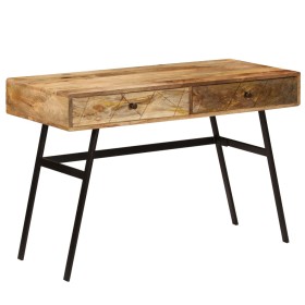 Escritorio con cajones madera maciza de mango 110x50x76 cm en Oficina | Comprar online en Foru.es