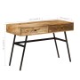 Escritorio con cajones madera maciza de mango 110x50x76 cm en Oficina | Comprar online en Foru.es