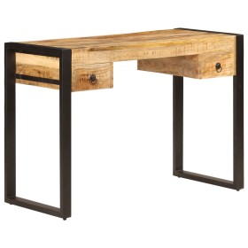 Mesa de escritorio 2 cajones  madera maciza mango 110x50x77 cm en Oficina | Comprar online en Foru.es