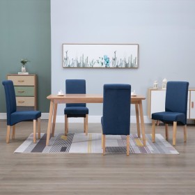 Sillas de comedor 4 unidades tela azul en Sillas de comedor | Comprar online en Foru.es