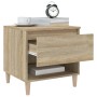 Mesitas de noche 2 uds contrachapada roble Sonoma 50x46x50 cm de vidaXL, Mesitas de noche - Ref: Foro24-819539, Precio: 84,89...
