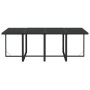 Set de comedor de jardín 9 pzas y cojines ratán sintético negro en Conjuntos de jardín | Comprar online en Foru.es