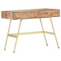 Escritorio con cajones madera maciza de acacia 100x55x75 cm en Oficina | Comprar online en Foru.es
